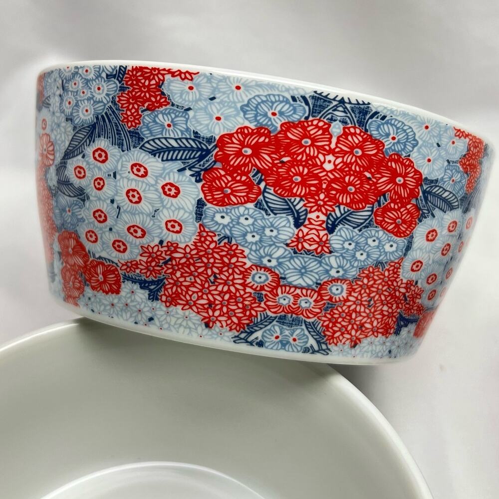 Sur La Table Bowls Pique-nique Floral Porcelain Set of 3 Soup Cereal Serving - Picture 4 of 10